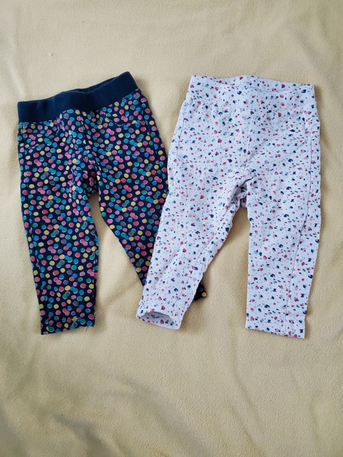 Lot 2 leggings 12 mois