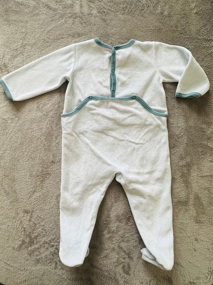 Pyjama velours bleu ciel - 12 mois - Petit Bateau - photo numéro 6