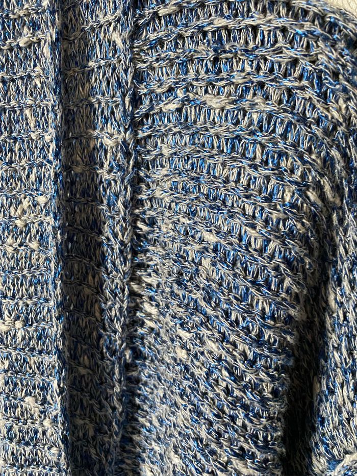 Gilet croisé chiné bleu blanc gris taille 2 Sinéquanone - photo numéro 2