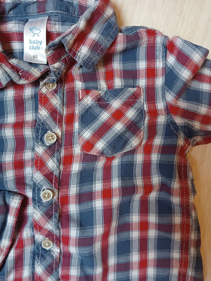 Chemise garçon à carreaux 86cm - photo numéro 4
