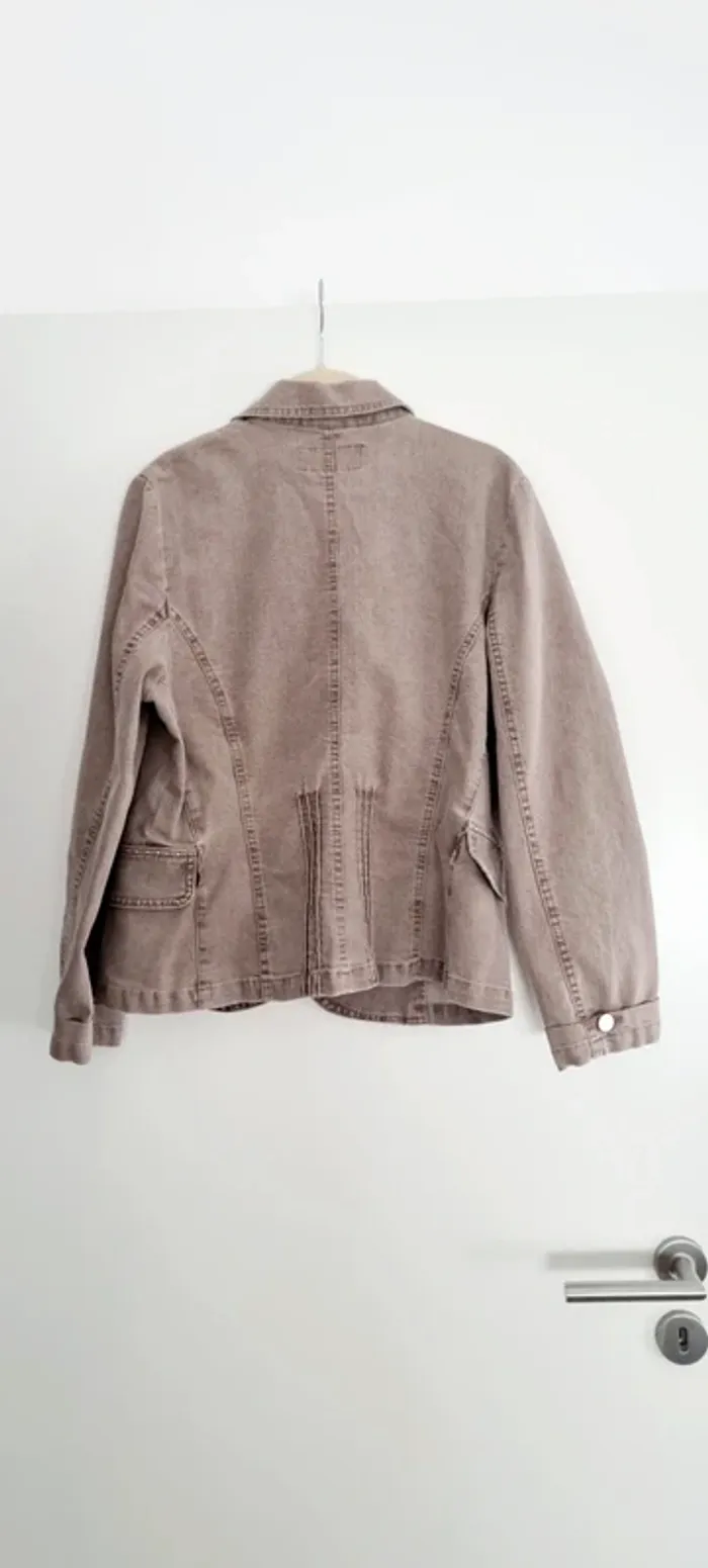 Veste en jean taupe beige burton 38 - photo numéro 3