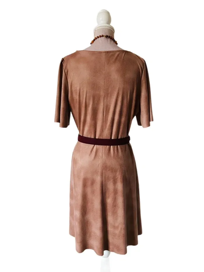 🧡🍁Robe automnale suédine bohème chic L/40 Suede-effect Boho dress🍁🧡 - photo numéro 5
