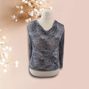 Top gris fluide à motif – Taille S – R.P. Tamar