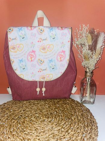 🎒 Sac à dos enfant Toy Story en velours côtelé rose et tissu Toy Story pratique, mignon et personnalisable 💖