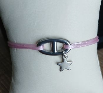 Bracelet cordon réglable maille marine