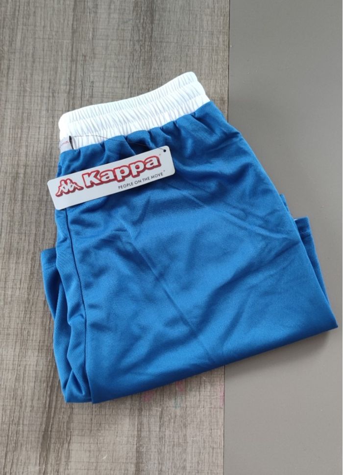 Short pour garçon marque kappa taille 14 ans couleur bleu et blanc - photo numéro 5