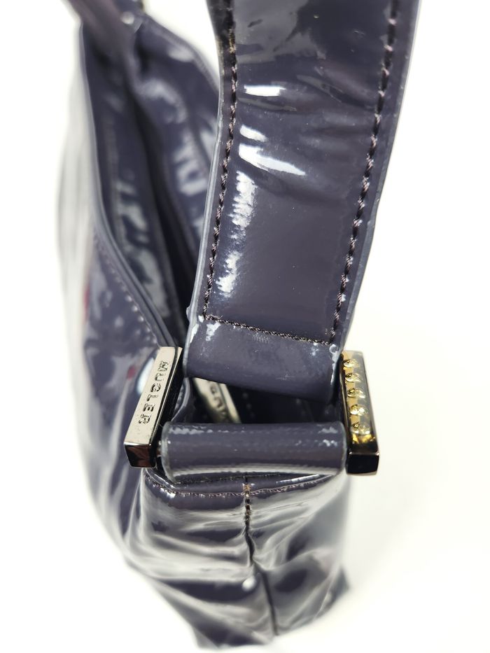 Sac à Main Thierry Mugler Vintage en Cuir Verni Violet - photo numéro 4