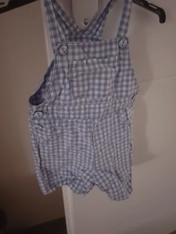Salopette short à carreaux