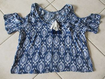 Blouse manches courtes épaules dénudées femme Jennyfer – Taille XS