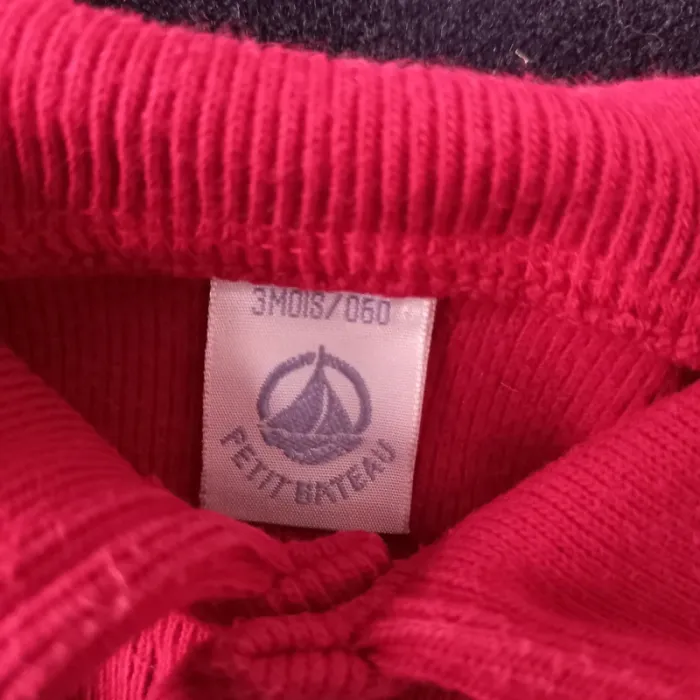 Gilet rouge Petit Bateau 3/6 mois - photo numéro 3