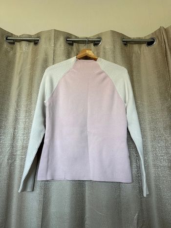 Pull bicolore Tommy Hilfiger Femme – Taille L – Rose pâle & blanc – Très bon état