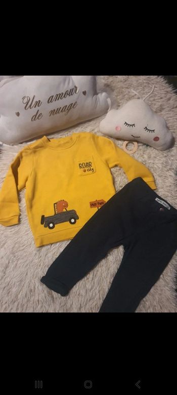 🌺 ensemble garçon 18 mois pull + pantalon