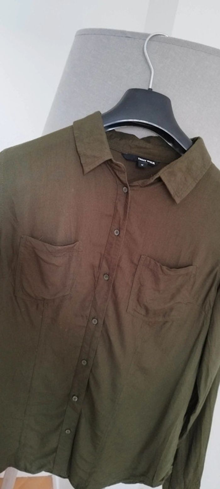 Chemise a poche vert kaki Tally weijl M