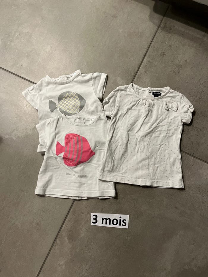 Lot tee-shirts fille 3 mois