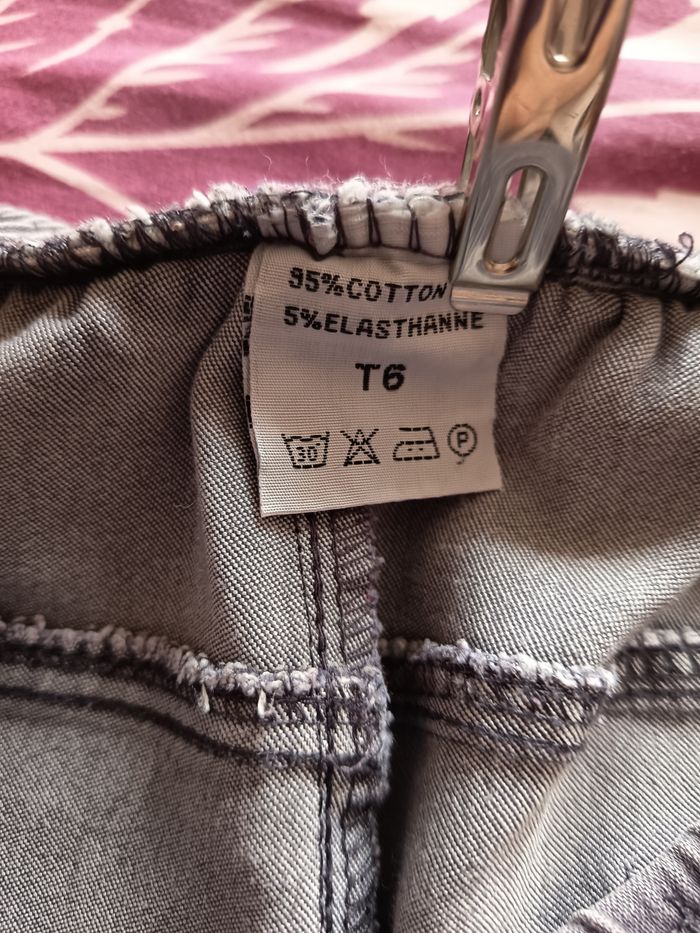 Jean taille 50 gris clair en coton et élasthane - photo numéro 4