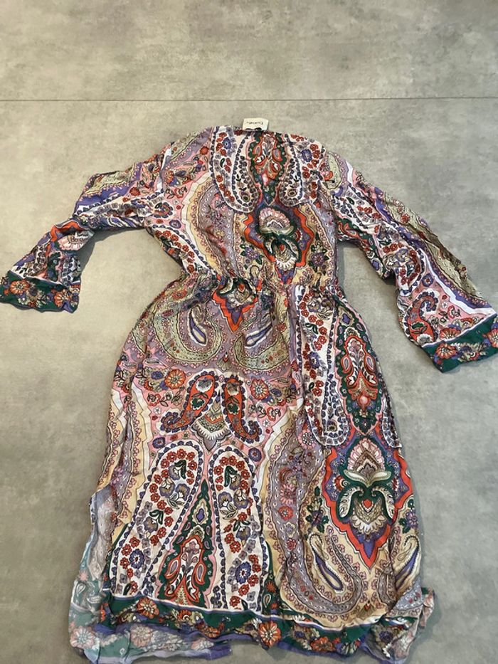 Robe courte imprimée à manches 3/4 - photo numéro 8