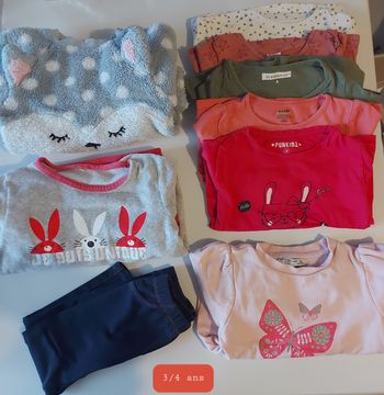 Lot vêtements 3/4 ans fille
