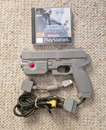 Time Crisis Project Titan + Pistolet Gun Namco G-con GunCon PlayStation 1 PS1