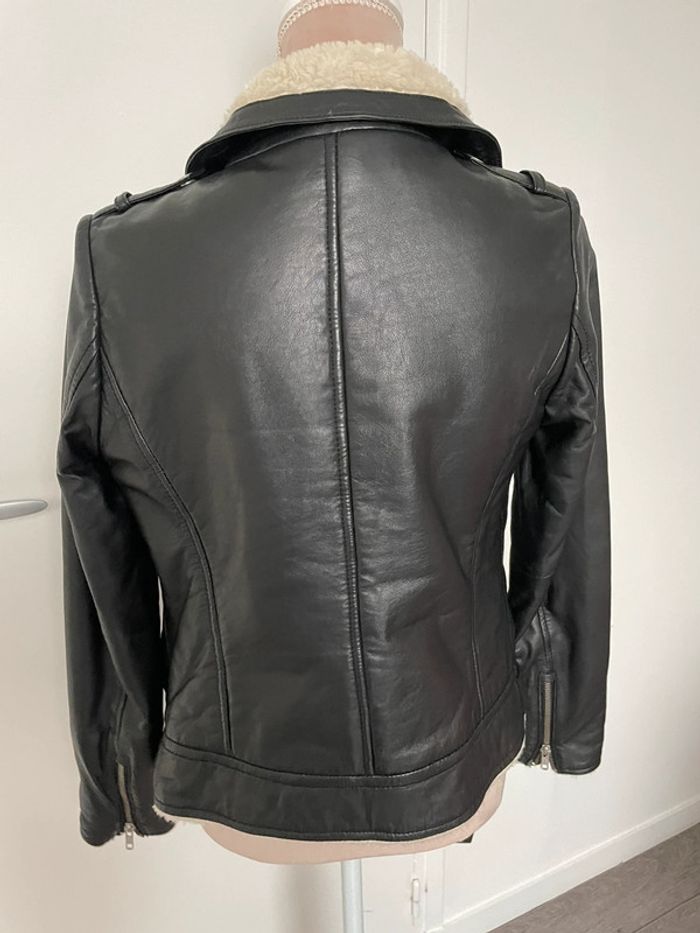 Veste perfecto naf naf en cuir fausse fourrure 34 - photo numéro 4