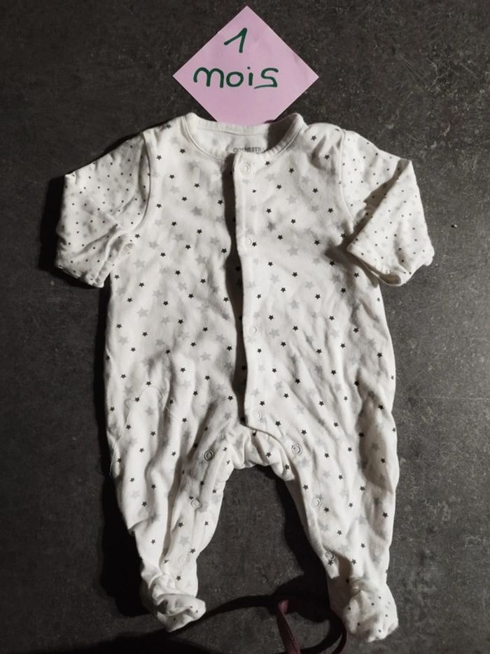 Pyjama coton étoiles 1 mois