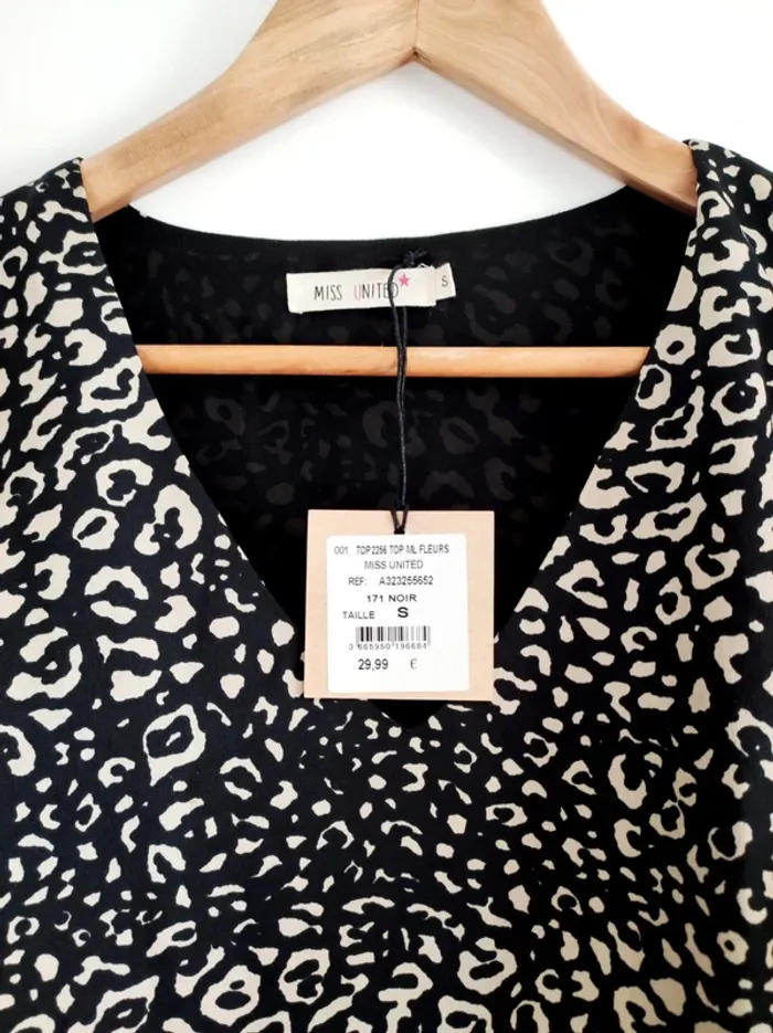 Top léopard beige et noir - S - Neuf - photo numéro 2