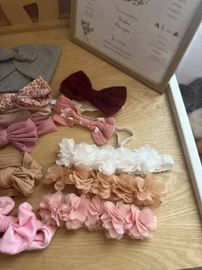 Lot 18 bandeaux pour cheveux bébé fille - photo numéro 4
