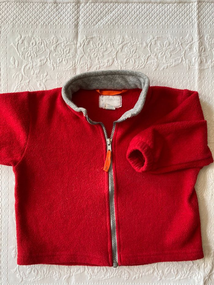 Polaire rouge zippée Décathlon 2 ans 24 mois