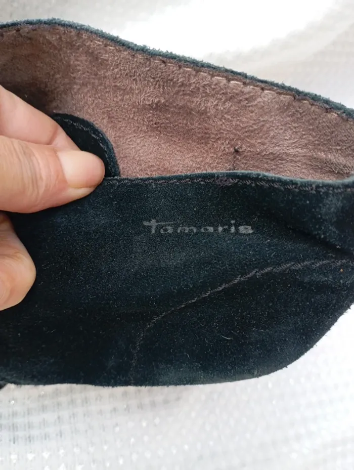 Bottines Tamaris en daim noir taille 40 - photo numéro 2