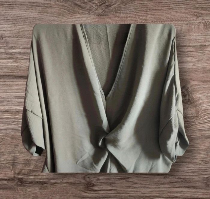 Robe longue oversize kaki Made In Italy T.U - photo numéro 3