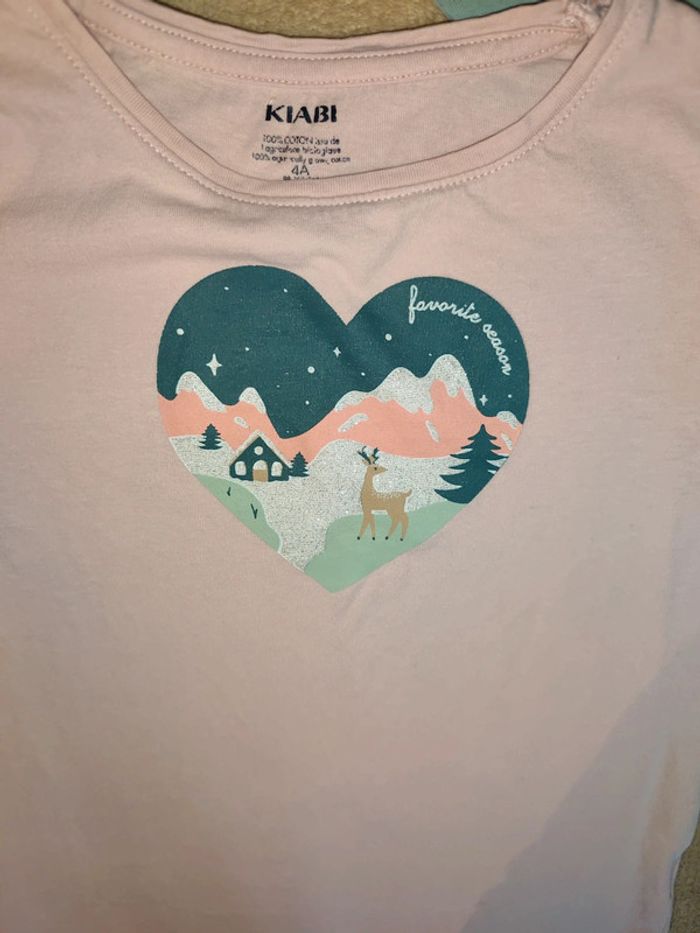 Lot 2 tee-shirts manches longues 4 ans Kiabi - photo numéro 3