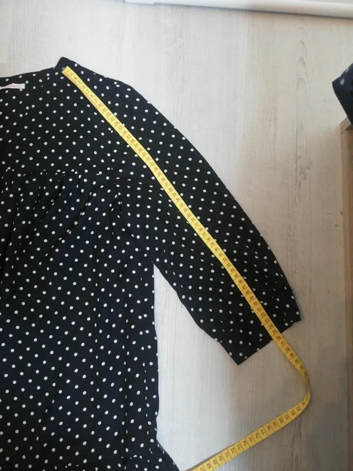 Robe manches longues noir et blanc camaieu - photo numéro 9