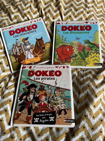 3 Dokeo les petites encyclopédies: chevaliers, pirates, dinosaures