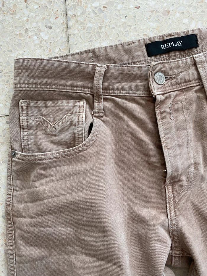 Jean beige replay anbass taille 40 très bon état - photo numéro 6