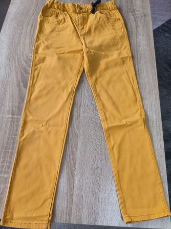 Jean fille taille 10 ans couleur jaune orangé marque in Extenso
