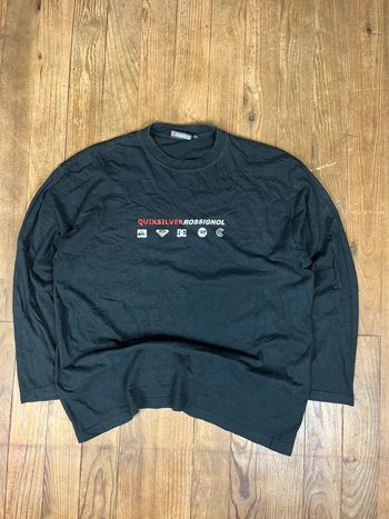 T-shirt manches longues vintage 90’s Y2K Quiksilver Rossignol XL noir