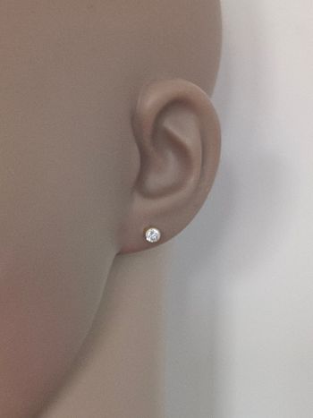 Boucles d'oreilles puces zirconium doré