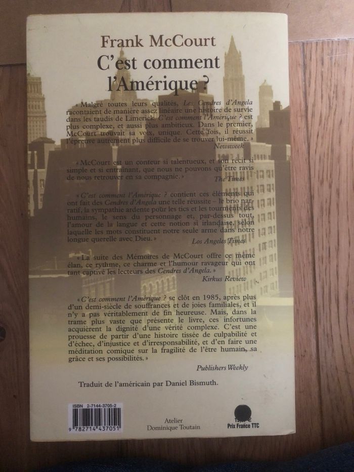 C’est comment l’Amérique ? Frank McCourt - photo numéro 2