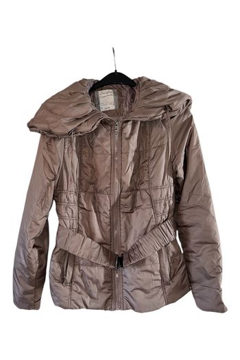Doudoune cintrée marron – Ceinture intégrée – Élégante et chaude