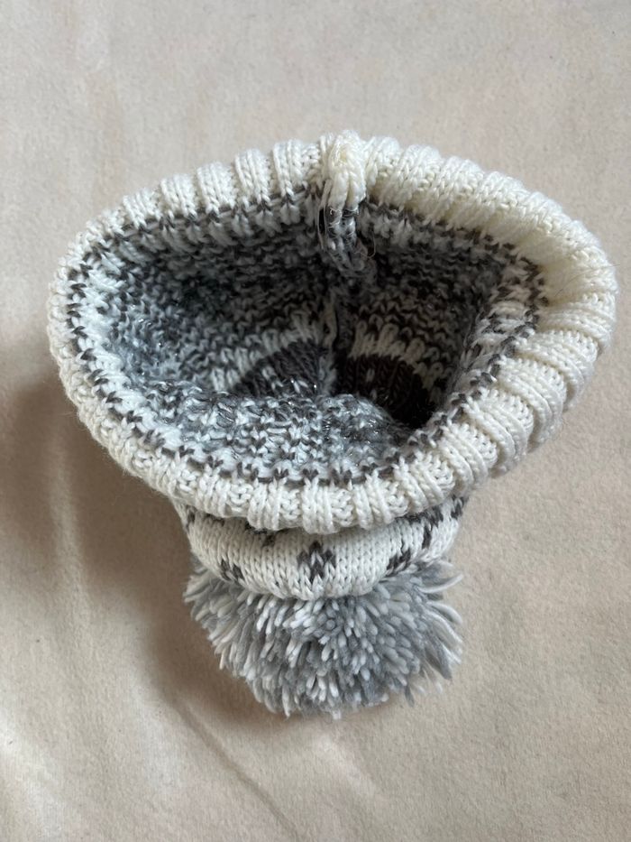 Bonnet laine avec pompon 54 cm - photo numéro 3