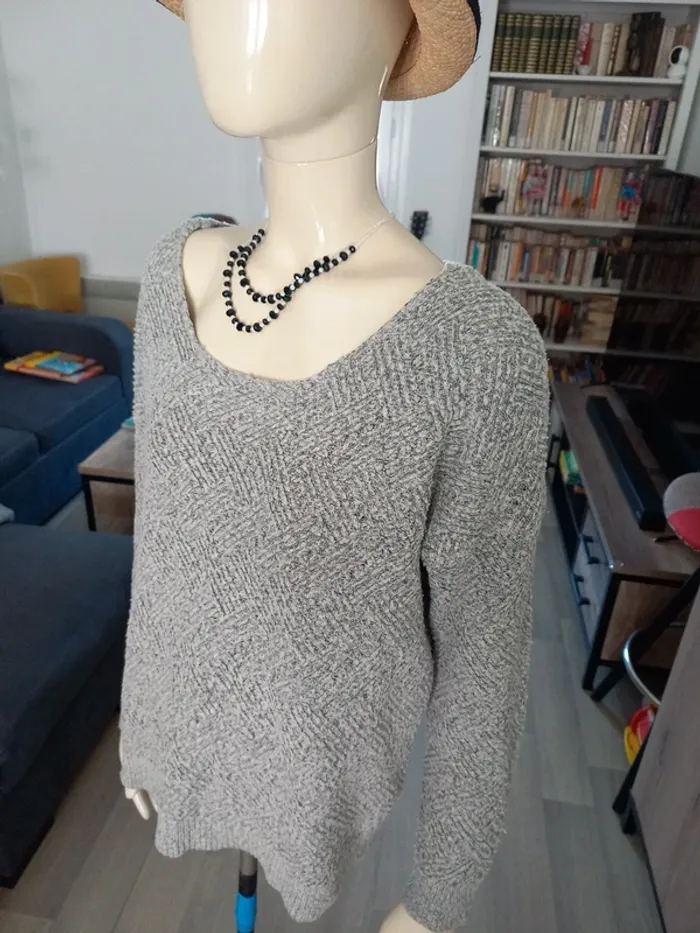 Pull gris femme Only T40 - photo numéro 3