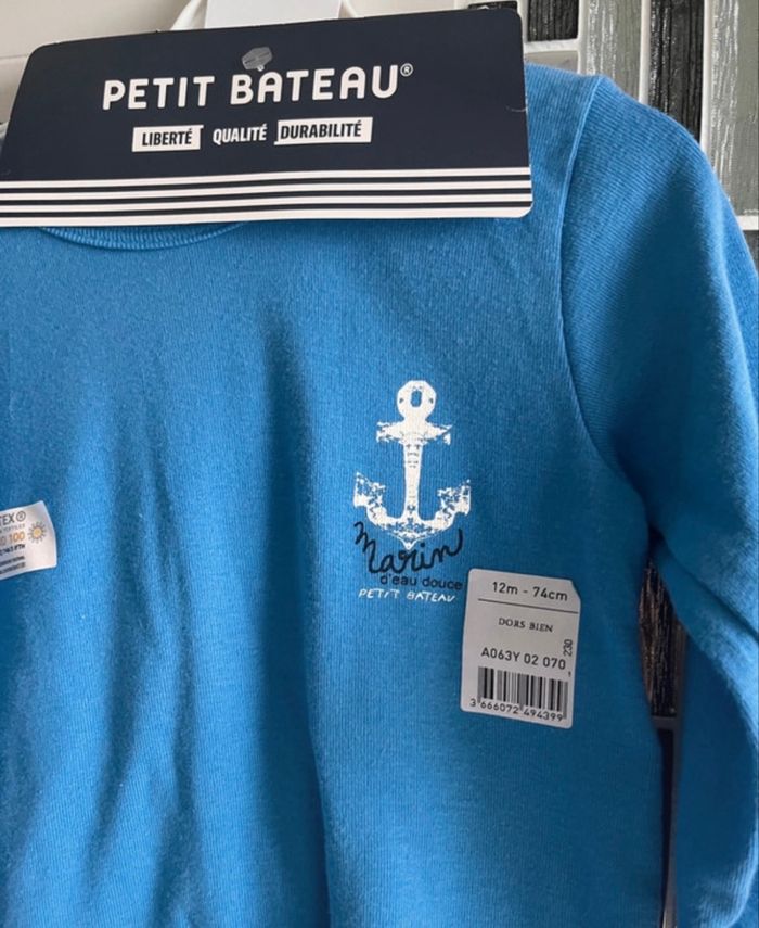 Pyjama mi-saison garçon Petit Bateau 12 mois neuf - photo numéro 2