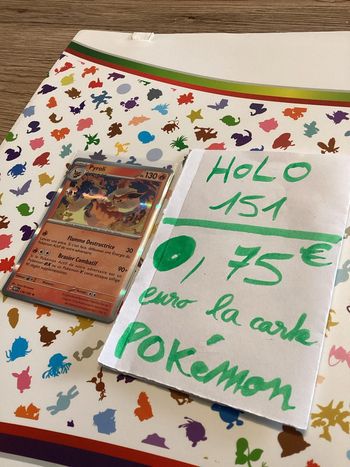 carte Pokémon pyroli holographique 136/165 EV3.5 collection 151 FR neuf sortie de booster