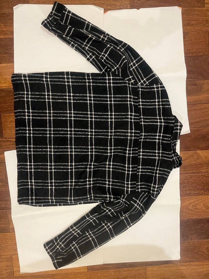 Surchemise à carreaux noir et blanc marque 64 taille XL/42 - photo numéro 4