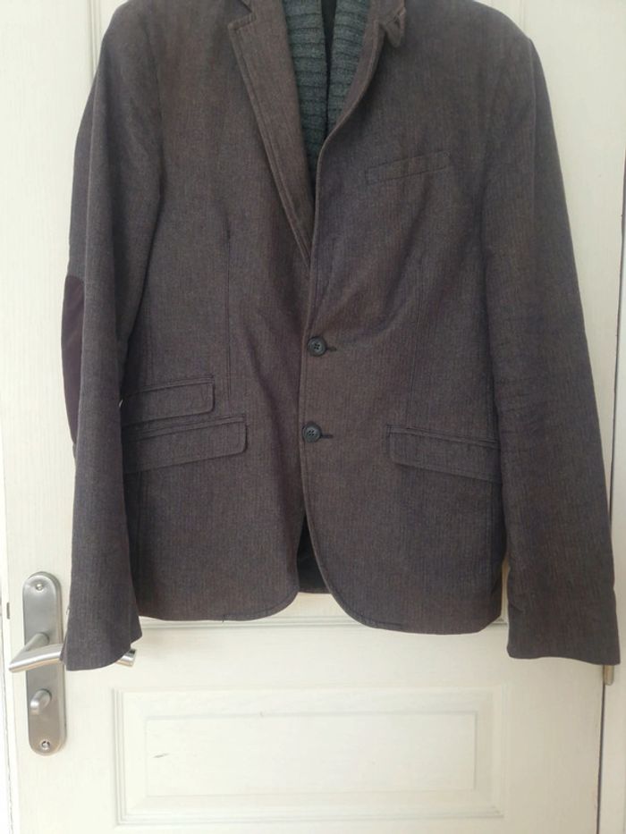 Veste blazer gris homme 100% coton celio taille S/36 - photo numéro 4