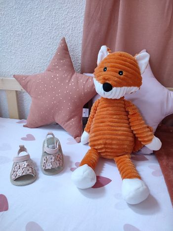 Sandales/Nu-pieds bébé fille - Rose pâle - Motif fleur - Comme neuve - Orchestra - Taille 17