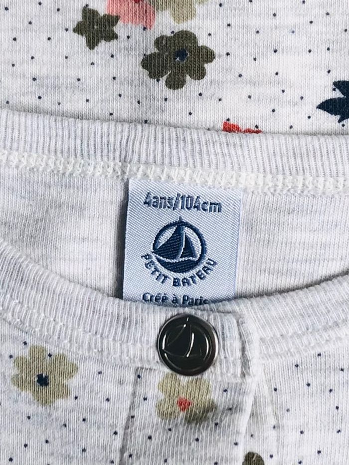 Robe bi-matière en molleton et coton fleuri avec cardigan Petit bateau T-4 ans - photo numéro 7