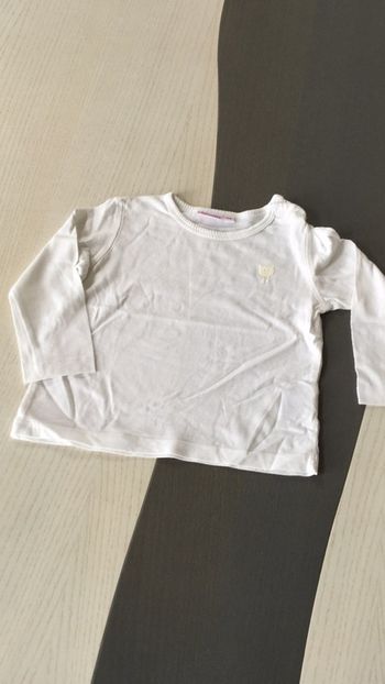Tee shirt blanc 12m Pommette