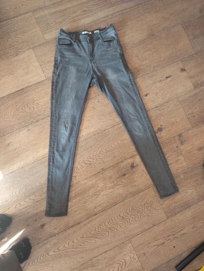 Jean skinny taille haute clouté ikks 16 ans - photo numéro 2