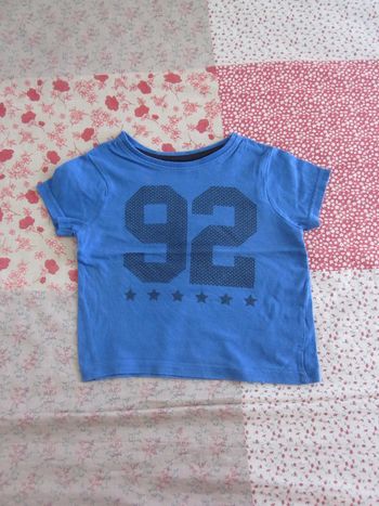 T-Shirt manches courtes bleu 18 mois