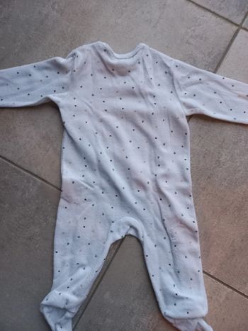 Pyjama blanc mixte Les petits cailloux 6 mois
